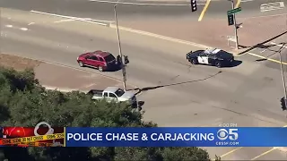 Suspect Leads Police On Chase Through East Bay; Pursuit Ends In Carjacking, Arrest In Hayward