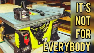 Ryobi Cordless 18 Volt Table Saw Review | Model# PBLTS01B