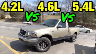 Ford F-150: 4.2L V6 Vs 4.6L V8 Vs 5.4L V8!