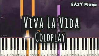 Coldplay - Viva La Vida (Easy Piano, Piano Tutorial) Sheet