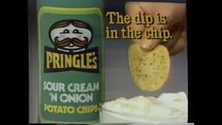 1986 Pringles Sour Cream 'n Onion "The dips going in the chip" TV Commercial