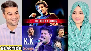 Top 100 Songs Of KK | Random 100 Hit Songs Of Krishnakumar Kunnath | Amber Rizwan |  Reaction!!!
