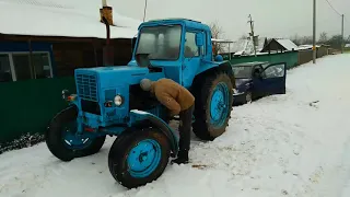 Запуск Мтз 80 Без Подогрева В Сильный Мороз !!