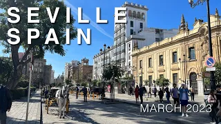 [4K]Walking around Seville, Spain in March 2023