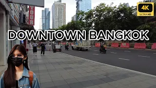 [ 🇹🇭 4K ]  Bangkok Downtown Street | Walking Tour | Thailand