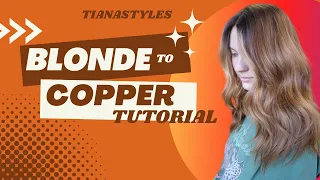 BLONDE TO COPPER | HOW TO ACHIEVE A NATURAL COPPER BALAYAGE | HOW TO FILL A BLONDE TO GO COPPER