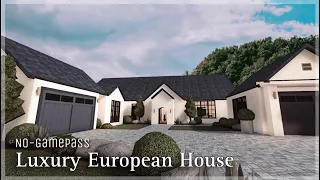 BLOXBURG | Luxury European House | No-Gamepass | Speedbuild