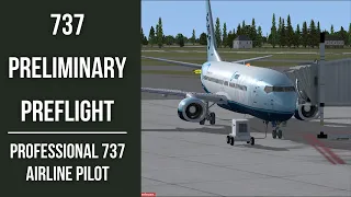 737 Preliminary Preflight Tutorial - Professional 737 Airline  Pilot - PMDG