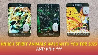 🦁🦋🦉WHICH SPIRIT ANIMALS WALK WITH YOU IN 2023 & WHY?🦉🦋🦁#pickacardtarot #timelesstarotreading