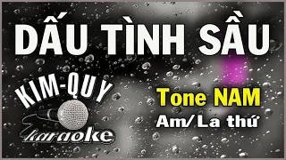 DẤU TÌNH SÂU - KARAOKE - Tone NAM ( Am/La Thứ )