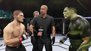 Khabib vs. Green Monster (EA Sports UFC 2) - Champion Fight ☝️🦅