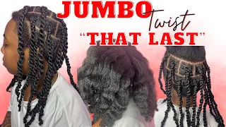 A Protective Style That Last! Jumbo Rope Twist | Natural Big Twist | Afro Spring Twist Hair | 4 Mths
