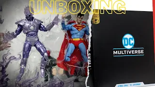 Mcfarlane Atomic Skull vs Superman 2 pack Unboxing