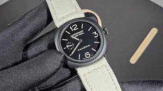 Handmade Canvas Panerai Strap for Radiomir with PVD Sewn Buckle option on PAM00292 Ceramic 4K