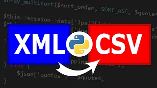 Convert XML to CSV in Python | Python Tutorial