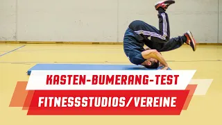 Feuer im Herzen Challenge – Fitnessstudios & Vereine - Disziplin #7 - Kasten-Bumerang-Test