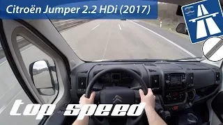 Citroën Jumper 2.2 HDi (2017) on German Autobahn - POV Top Speed Drive