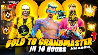 Gold to Grandmaster in 16 Hours - Ranked Season 22 || Garena Free Fire
