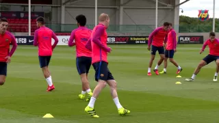 FC Barcelona training session: Wrap up training camp at ST. George’s Park