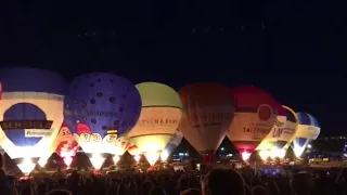 Bristol balloon fiesta 2018 Thursday pm night glow