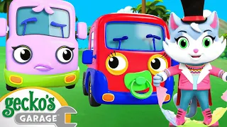 Wake Up Weasel Cake Catastrophe | Max the Monster Truck | Gecko's Garage | Animal Cartoons