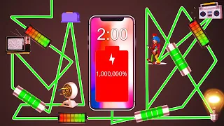 Overcharging Phone Battery 1,000,000% [2 Minute Timer Bomb] ⚡