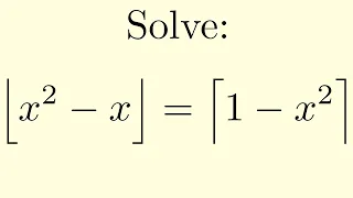 A Floor & Ceiling Equation