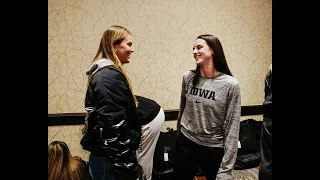 Sabrina Ionescu Surprises Caitlin Clark & the Hawkeyes