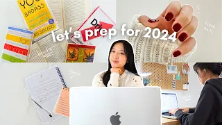 PREP FOR 2024 WITH ME | realistic goals, refreshing my space, & my reset routine