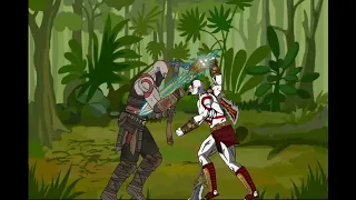 Kratos grego vs Kratos na mitologia nórdica. {God animations}