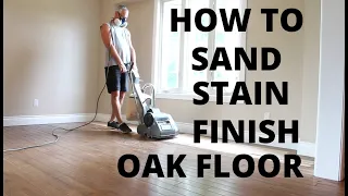 How To Sand Stain Finish Oak Floor - Early American Stain - Ask Questions & Leave Comment (Ep#25)