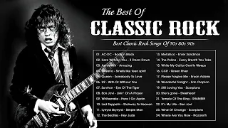 AC/DC, Aerosmith, Bon Jovi, Led Zeppelin, U2, Queen - Best Classic Rock Songs All Time