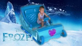 Disney Frozen Sleigh 12V Ride On Power Wheels Unboxing