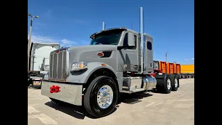 2023 Peterbilt 567, Cummins + Allison 4500RDS, North Sea Gray w/ Pull Me Over Red frame!