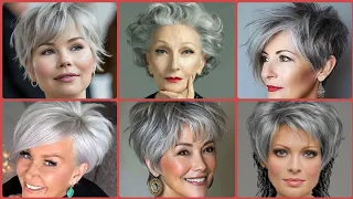 Top 30+ Trendy & Stylish Women's Short Grey Hair Dye Ideas #2024 #beautygirlscracks #hairdye