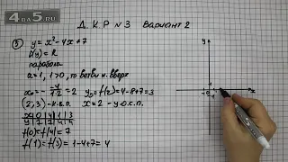 Домашняя контрольная работа номер 3 Вариант 2 Задание 5 – ГДЗ Алгебра 8 класс Мордкович А.Г.