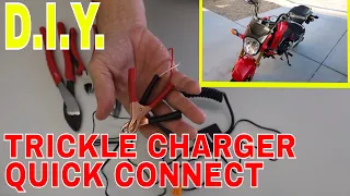 DIY Battery Tender Quick Connect for Motorcycles etc