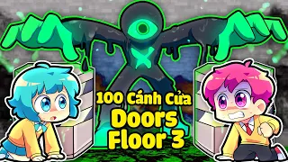 HIHA VÀ YUMMIE LẦN ĐẦU CHƠI 100 CÁNH CỬA FLOOR 3 TRONG MINECRAFT*HIHA DOORS FLOOR 3 🤩😱