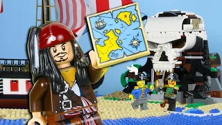LEGO Pirate Treasure Map STOP MOTION Captain Jack Sparrow Treasure Hunt | Billy Bricks | WildBrain