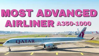 MOST ADVANCED AIRLINER l Qatar Airways Airbus A350-1000 l Departure from Mumbai Airport