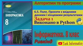 6.5. Поле. Задача 1 (Python) | 8 клас | Ривкінд