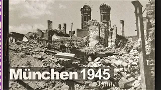 München 1945 - Munich Innenstadt in Trümmern - Marienplatz - Frauenkirche - City of rubble