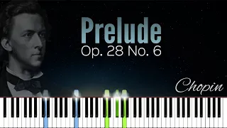 Prelude in B Minor: Op. 28 No. 6 - Chopin | Piano Tutorial | Synthesia | How to play