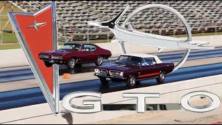 1968 Plymouth Barracuda 340 vs 1969 Pontiac GTO PURE STOCK DRAG RACE - no commentary