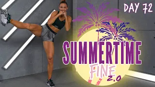 30 Minute NO EQUIPMENT NEEDED Cardio Kickboxing and Abs Workout | Summertime Fine 2.0 - Day 72