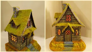 DIY Fairy House Using Cardboard/ Making DIY Fairy Tale House In The Forest