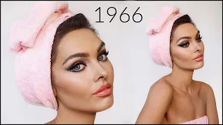 sophia loren 60s makeup tutorial | "ARABESQUE" cat eye