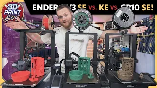 Creality Ender 3 V3 SE vs Ender 3 V3 KE vs CR10 SE