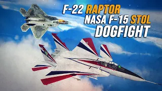 F-22 Raptor Vs F-15 STOL/MTD Dogfight | Digital Combat Simulator | DCS |