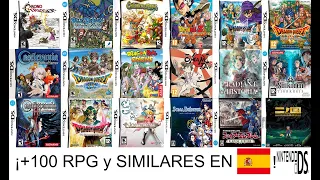Nintendo DS +100 juegos en español RPGs, parecidos y traducciones por fans